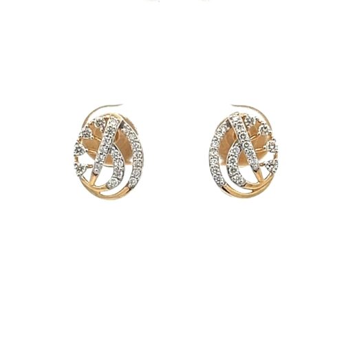 Enchanting Diamond Stud Earrings - Front