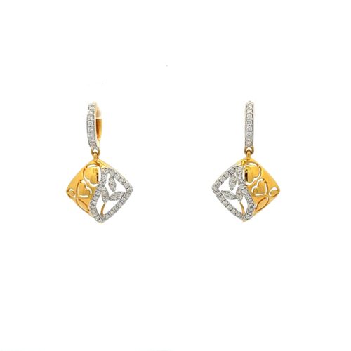 Sparkling Diamond Earrings - Front