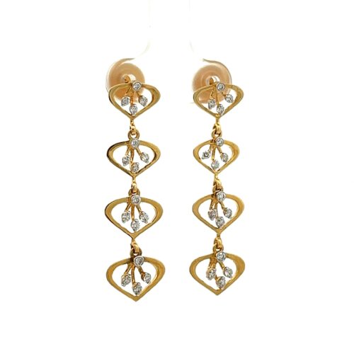 Vintage Diamond Earrings - Front