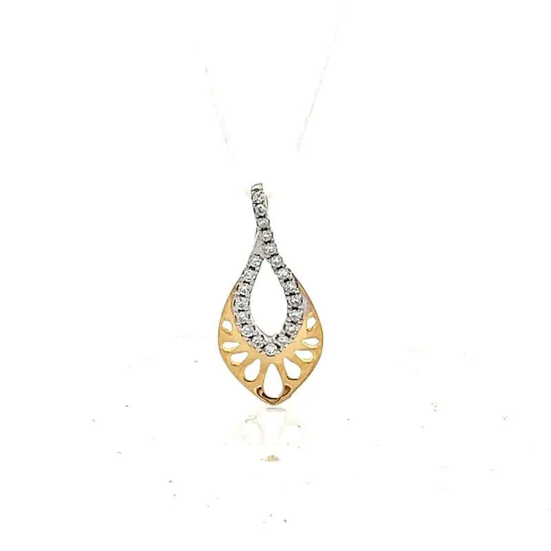 Golden Radiance Diamond Pendant | Mustafa Jewellery Singapore