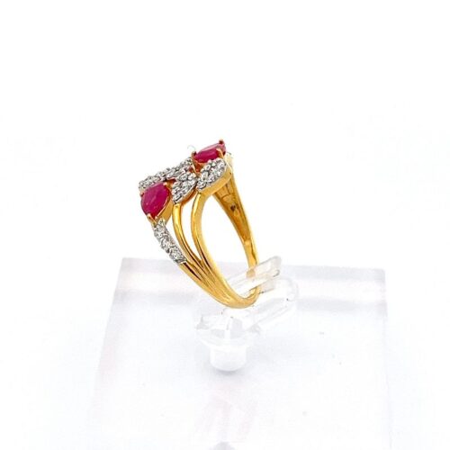 Harmonious Ruby and Diamond Ring - Left