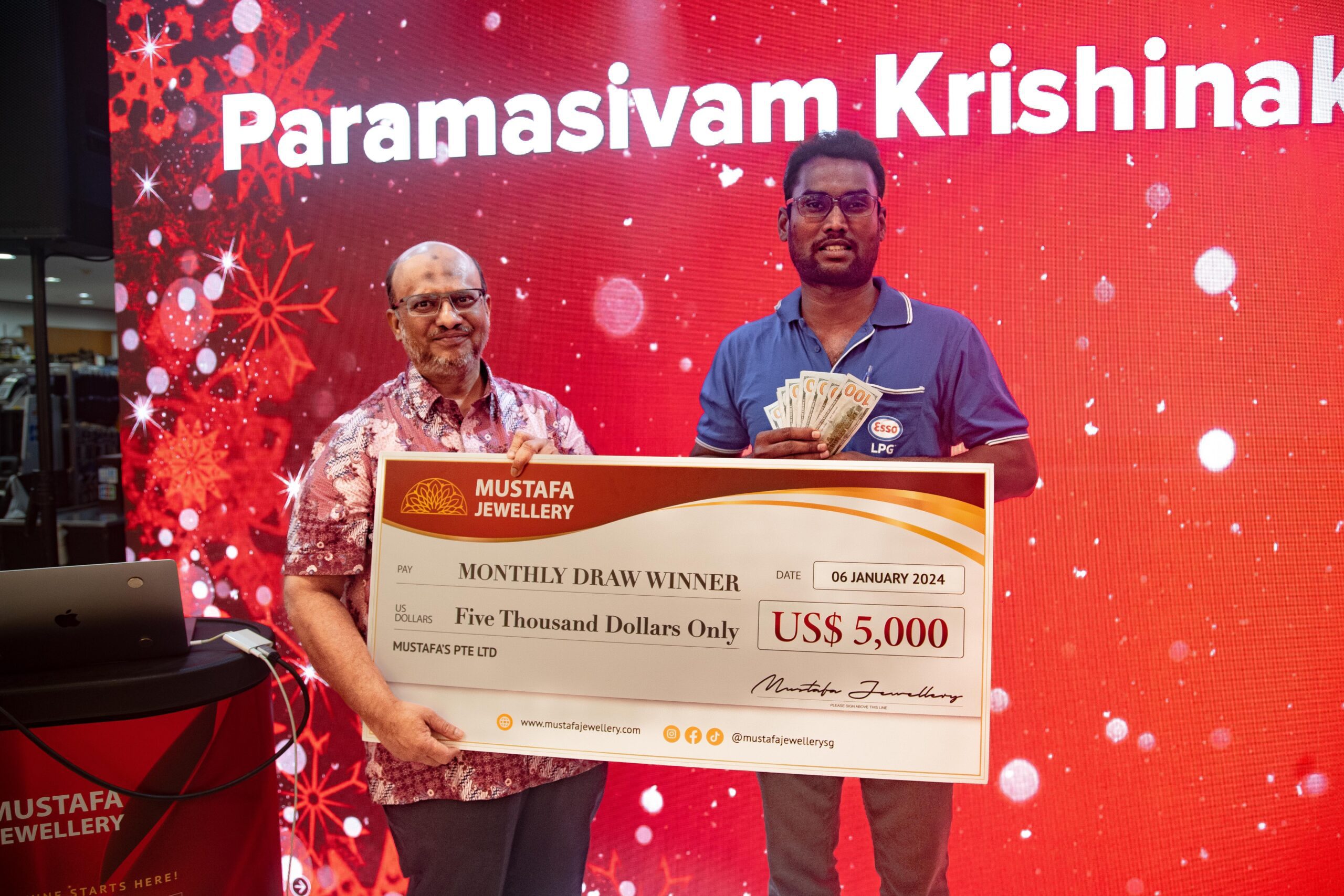 Mustafa Jewellery 6th Jan Lucky Draw