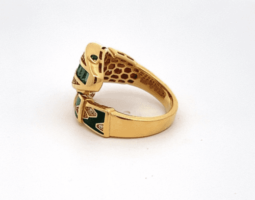 Serpent's Allure Ring - Left View | Mustafa Jewellery SIngapore