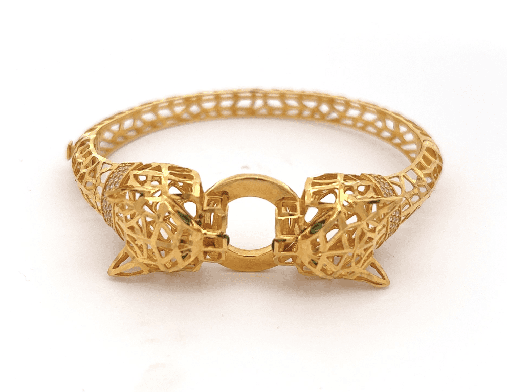 Wild Instinct Gold Bangle | Mustafa Jewellery Singapore