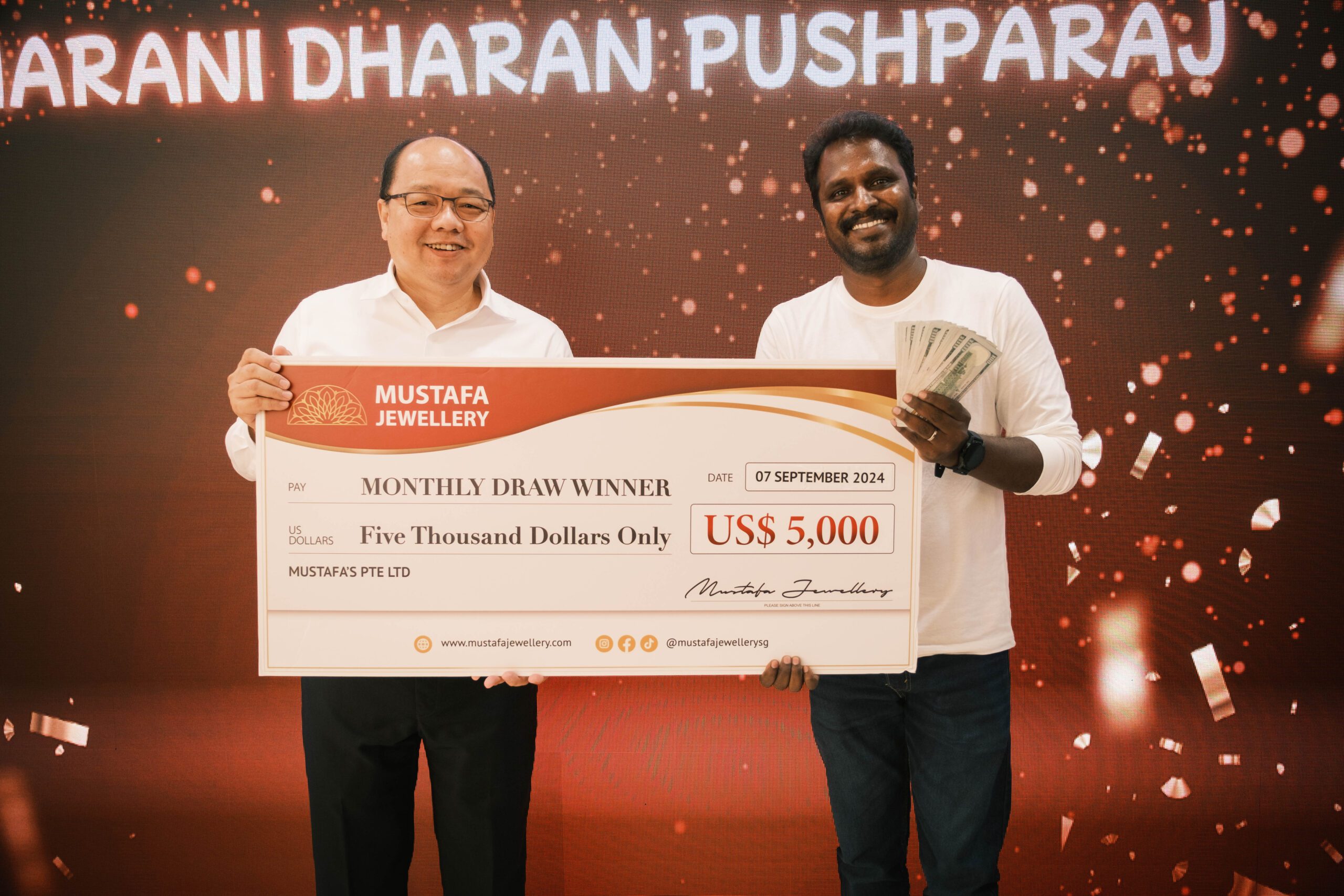 September Lucky Draw | Mustafa Jewellery Singapore