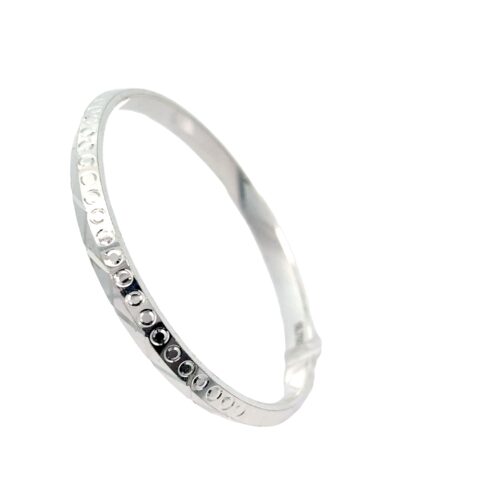 Enchanted Tides Silver Bangle - Left
