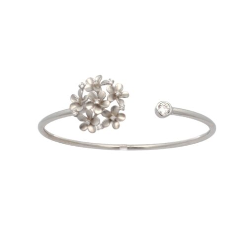 Starfall Serene Silver Bangle | Mustafa Jewellery Singapore