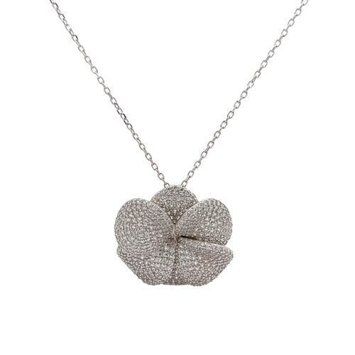 Floral Reverie Silver Necklace | Mustafa Jewellery Singapore