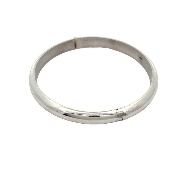 Eclipse Silver Kada - Front | Mustafa Jewellery Singapore