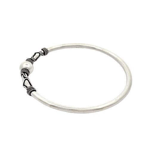 Serene Crest Silver Kada - Left
