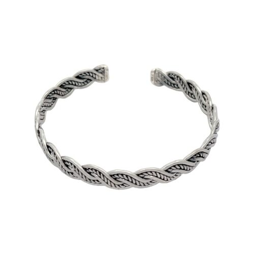 Stellar Wave Silver Kada | Mustafa Jewellery Singapore