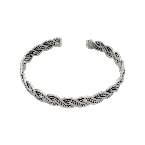 Stellar Wave Silver Kada | Mustafa Jewellery Singapore