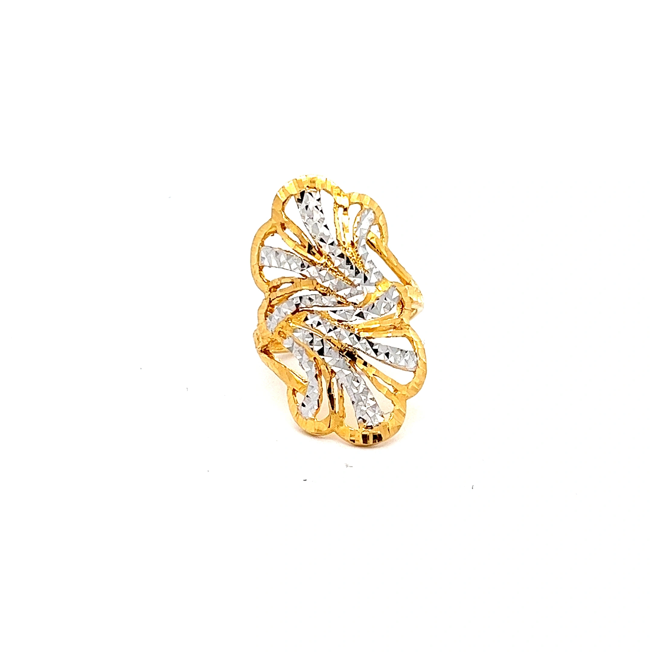 Luna Glimmer Gold Ring | Mustafa Jewellery Singapore