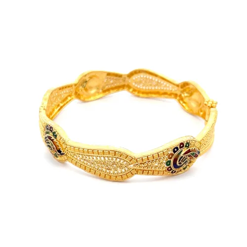Peacock Splendor Bangle | Mustafa Jewellery Singapore