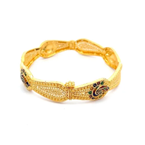 Peacock Splendor Bangle - Left