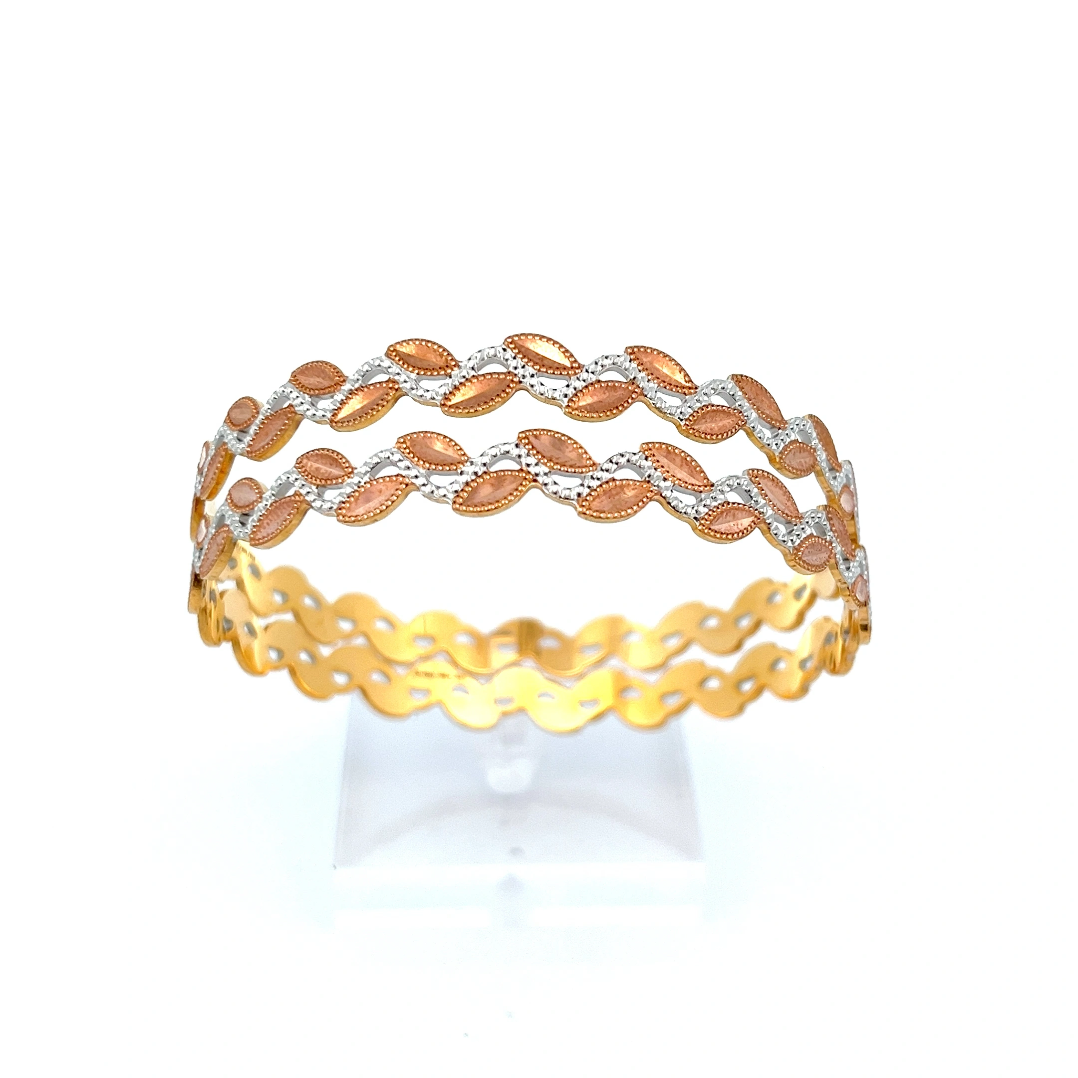 Golden Interlace Bangle | Mustafa Jewellery Singapore