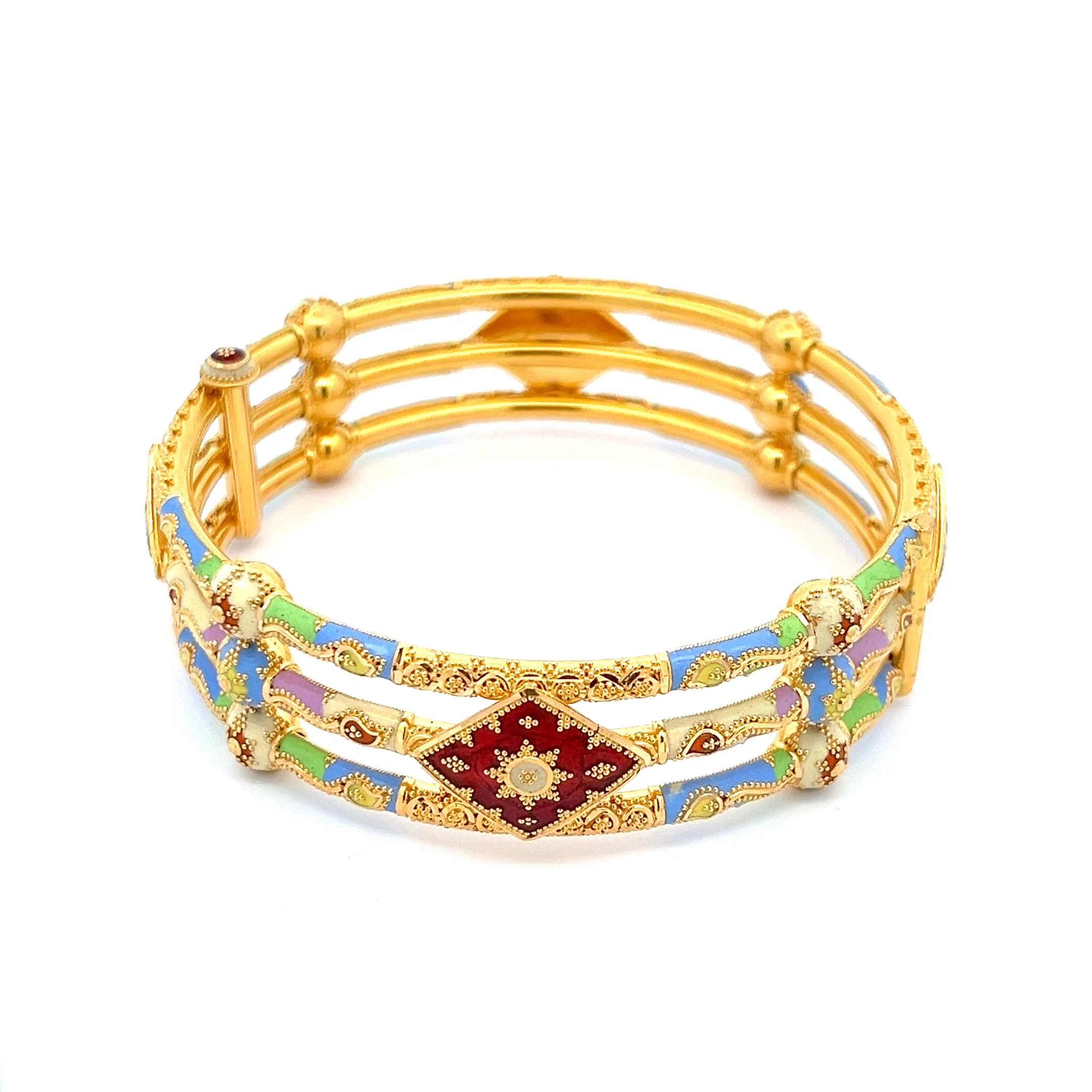 Enamel Harmony Bangle | Mustafa Jewellery Singapore