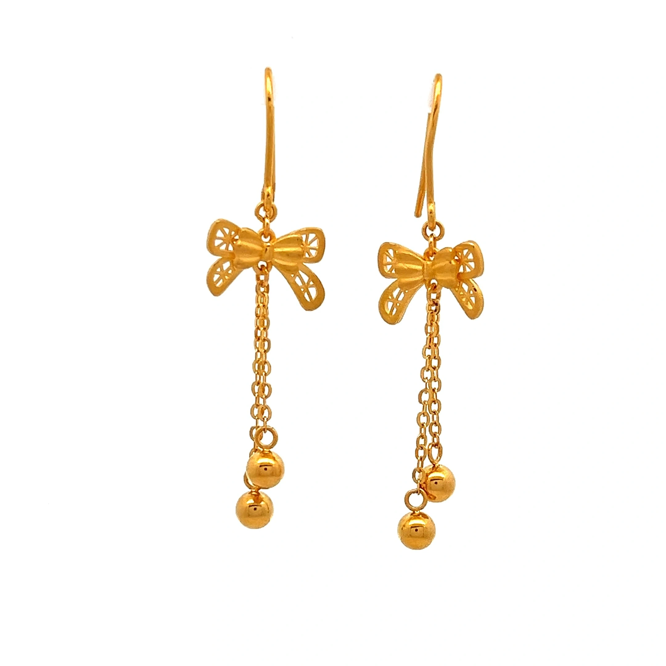 Isla Bow Drop Earrings | Mustafa Jewellery Singapore