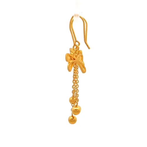 Isla Bow Drop Earrings - Left