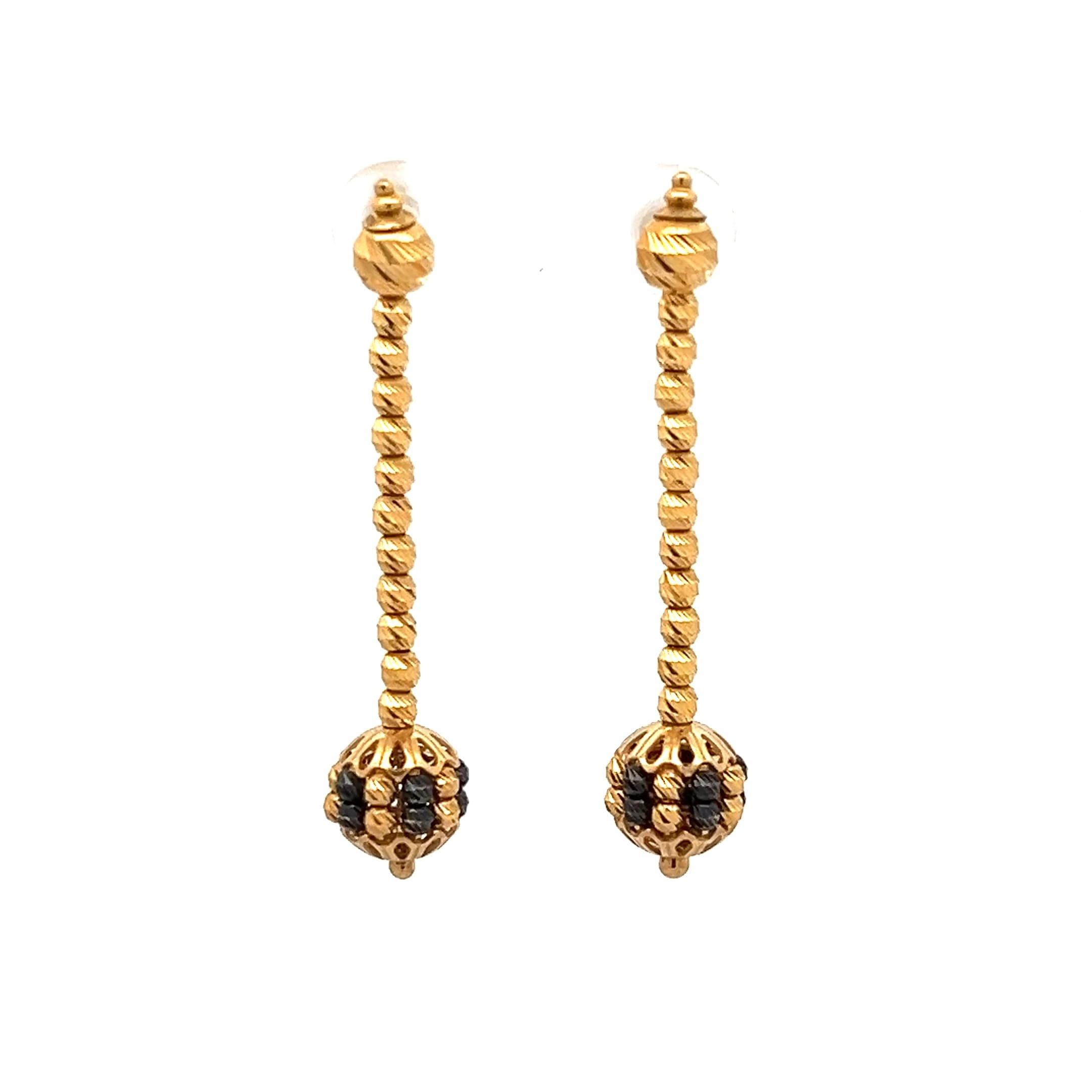 Ornate Droplet Earrings | Mustafa Jewellery Singapore