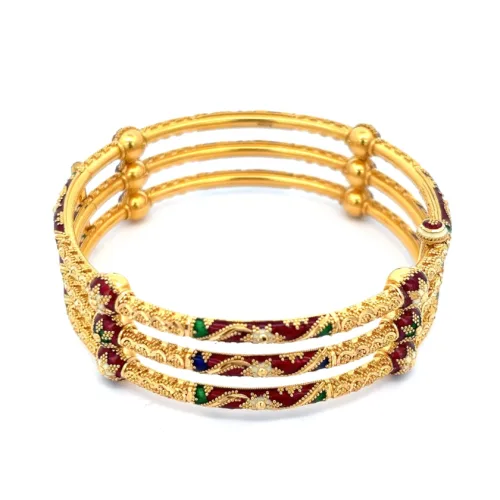 Crimson Stacker Bangle | Mustafa Jewellery Singapore