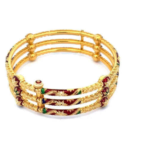 Crimson Stacker Bangle - Left