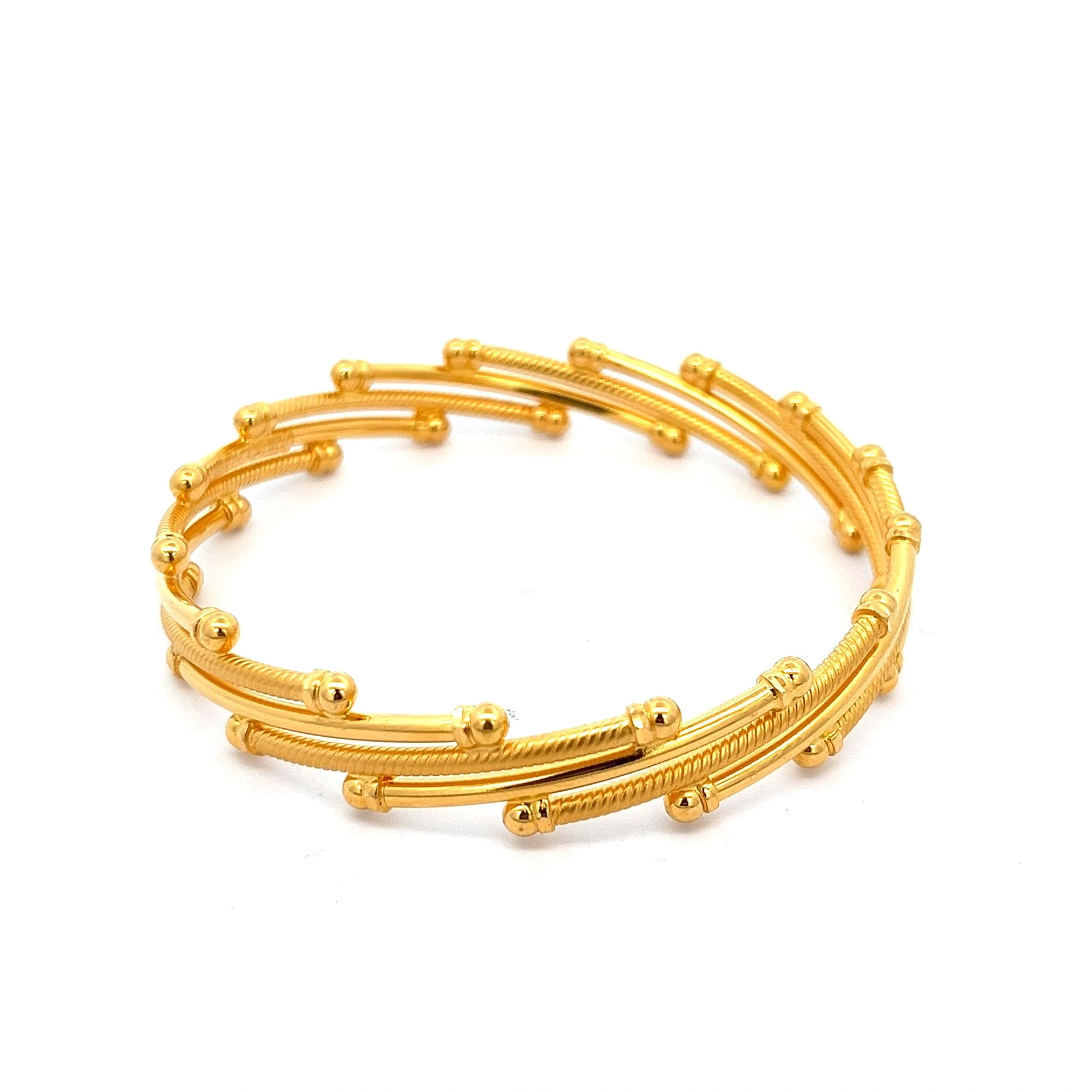 Fluted Curve Bangle | Mustafa Jewellery Singapore