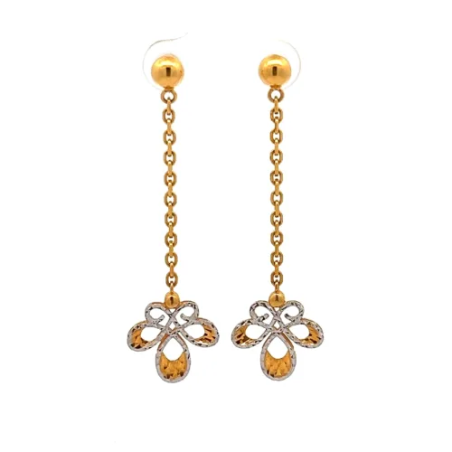 Daisy Dewdrop Earrings | Mustafa Jewellery Singapore