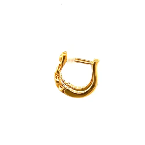 Cabled Curve Earrings - Left
