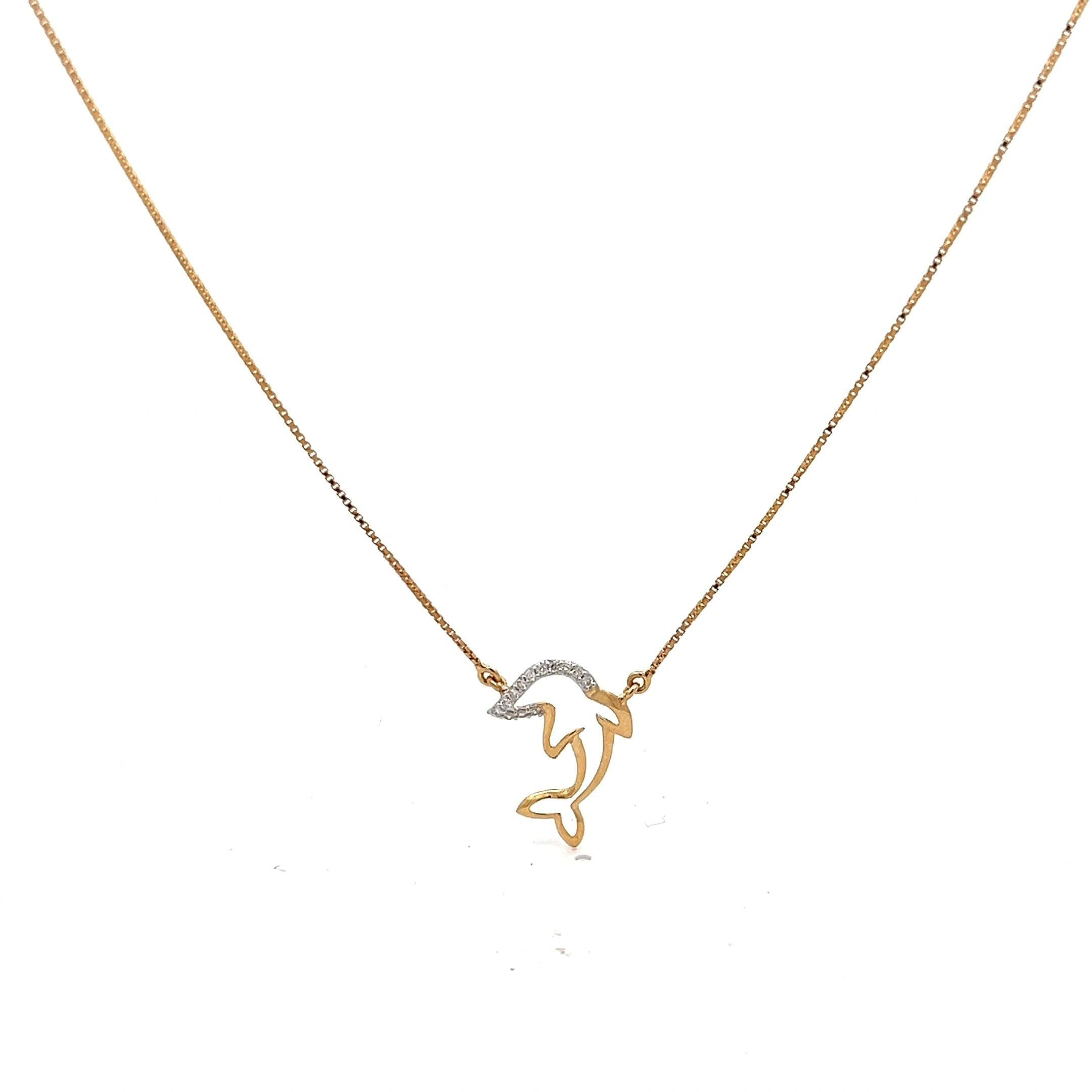 Dolphin Drop Necklace | Mustafa Jewellery Singapore