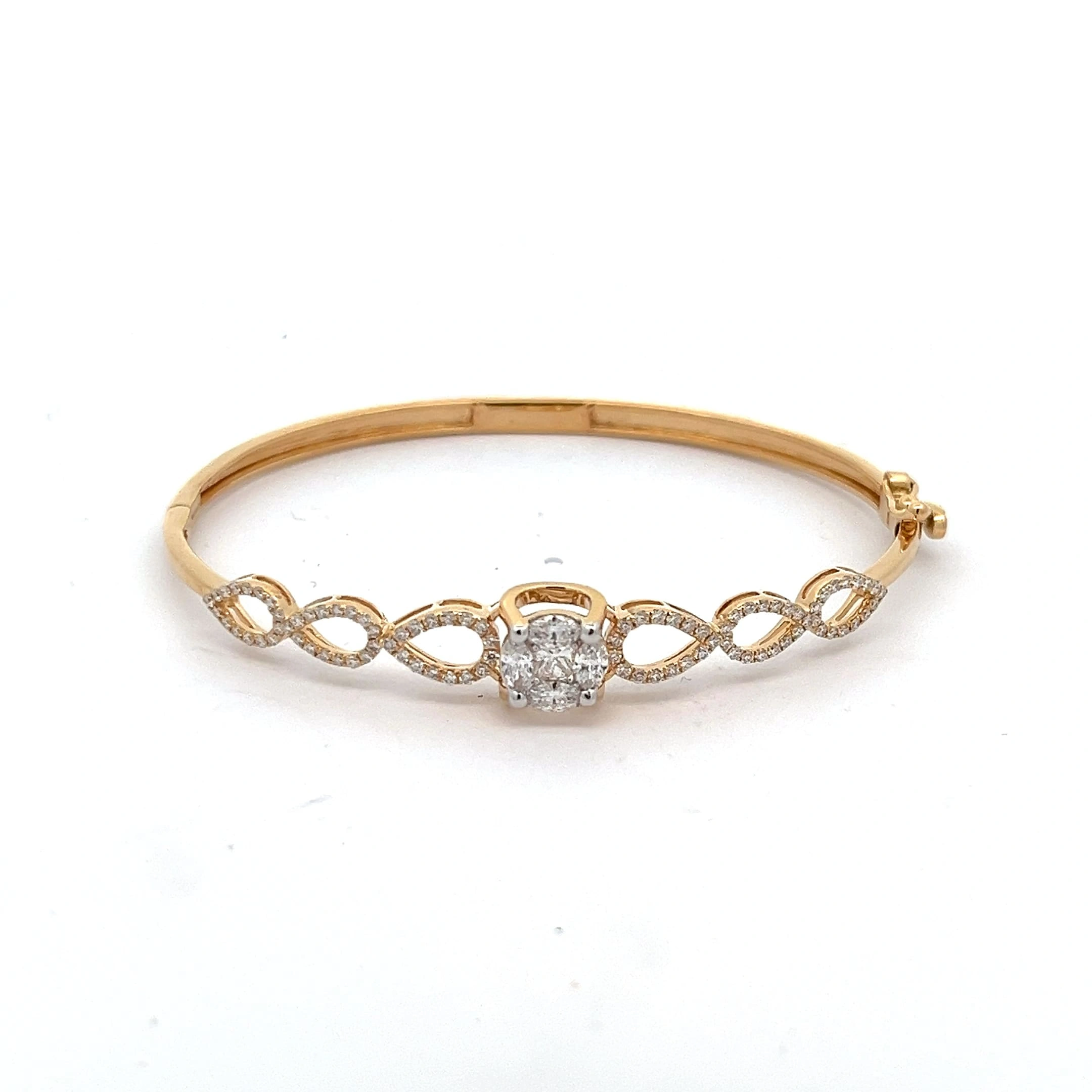 Luminous Twist Bangle | Mustafa Jewellery Singapore