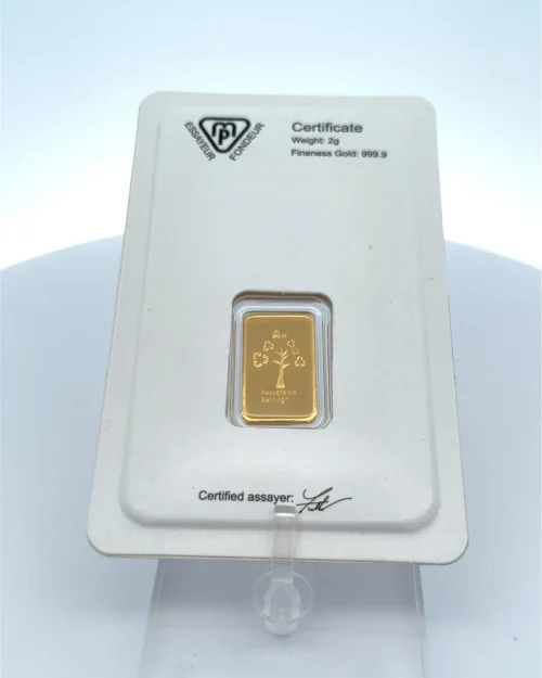 2g Metalor Fine Gold Bar | Mustafa Jewellery Singapore