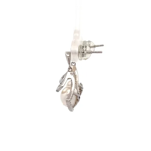 Silver Tranquil Earrings - Left