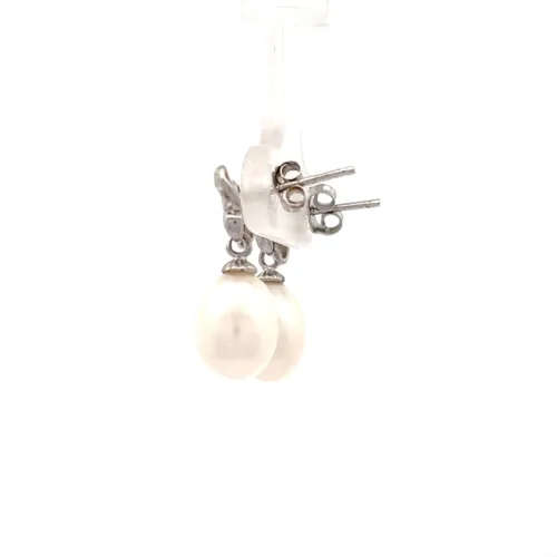 Moonlit Pearl Earrings - Left
