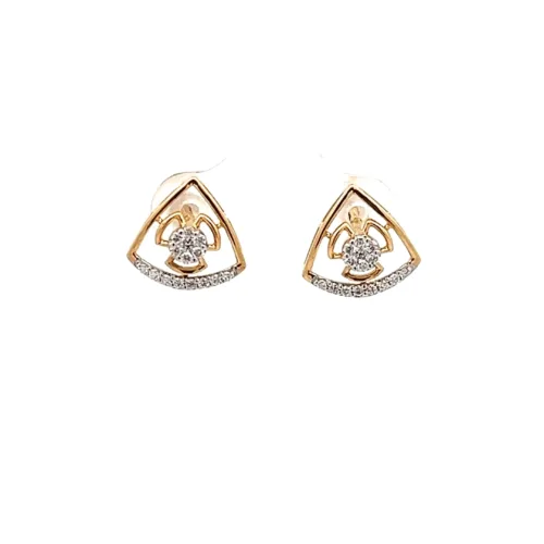 Triangular Twist Earrings | Mustafa Jewellery Singapore