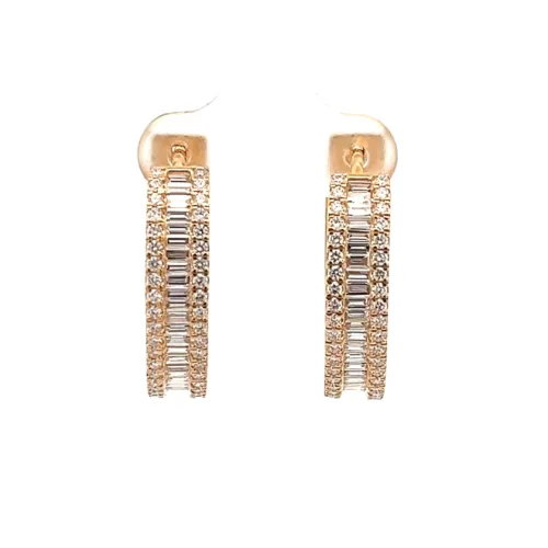 Pave Huggie Earrings | Mustafa Jewellery Singapore