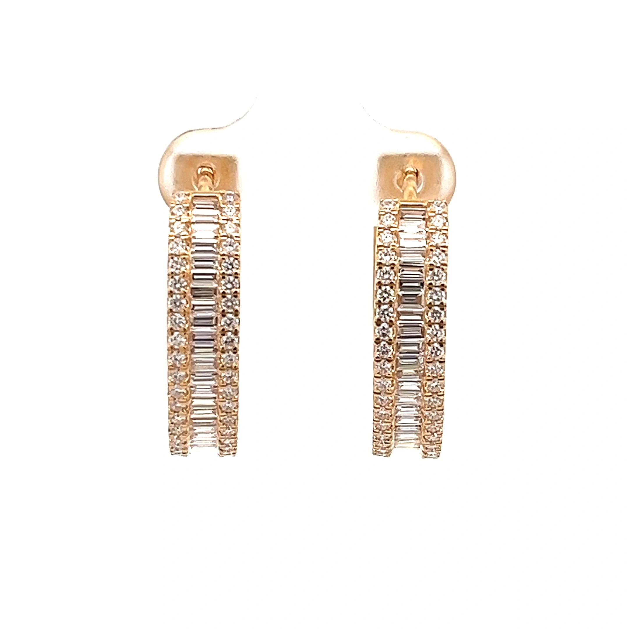 Pave Huggie Earrings | Mustafa Jewellery Singapore