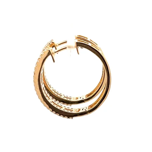 Pave Huggie Earrings - Left